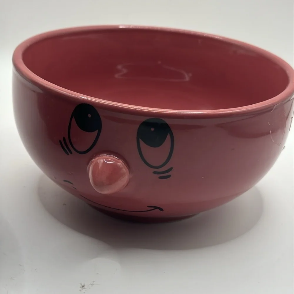 Vintage living ware funny face bowl set